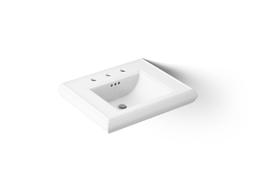 Kohler Memoirs Pedestal/console table bathroom sink basin with 8'' widespread faucet holes - White - image 1