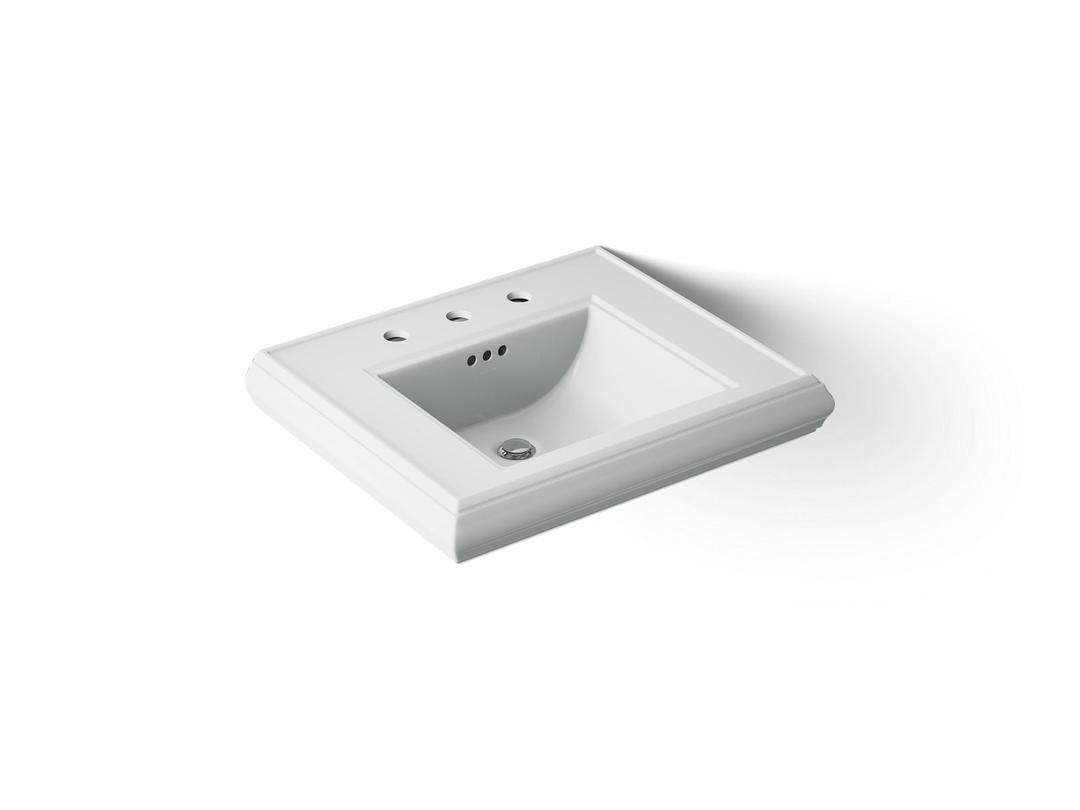 Kohler Memoirs Pedestal/console table bathroom sink basin with 8'' widespread faucet holes - Ice Grey by Kohler