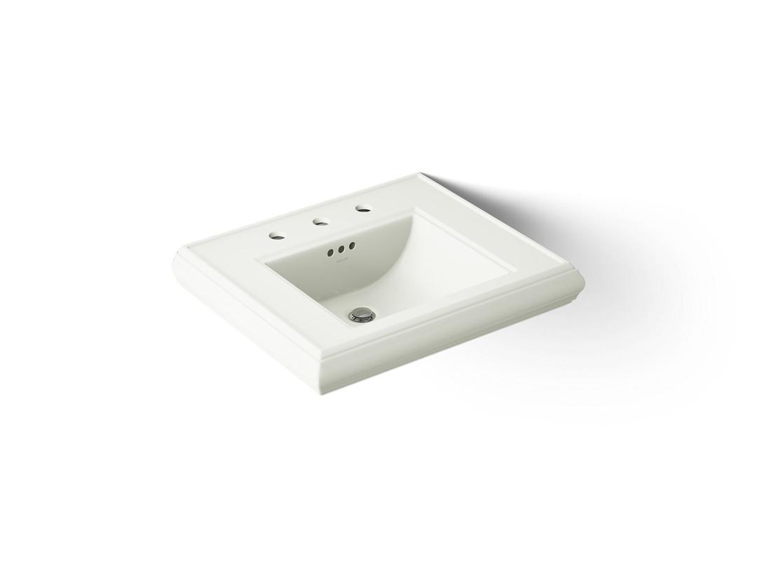 Kohler Memoirs Pedestal/console table bathroom sink basin with 8'' widespread faucet holes - Dune by Kohler