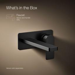 Kohler Parallel Wall-mount single-handle bathroom sink faucet, 1.2 gpm - Matte Black - image 2