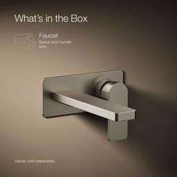 Kohler Parallel Wall-mount single-handle bathroom sink faucet, 1.2 gpm - Vibrant Brushed Nickel - image 2