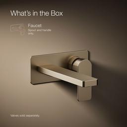 Kohler Parallel Wall-mount single-handle bathroom sink faucet, 1.2 gpm - Vibrant Brushed Bronze - image 2