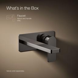 Kohler Parallel Wall-mount single-handle bathroom sink faucet, 1.2 gpm - Vibrant Titanium - image 2