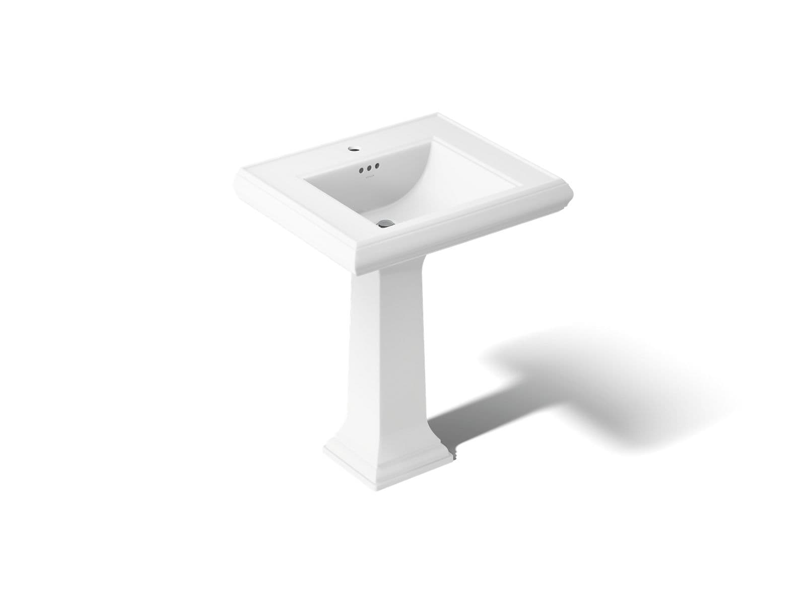Kohler Memoirs Classic 27-1/4'' rectangular pedestal bathroom sink - White by Kohler