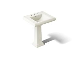 Kohler Memoirs Classic 27-1/4'' rectangular pedestal bathroom sink - Biscuit - image 1