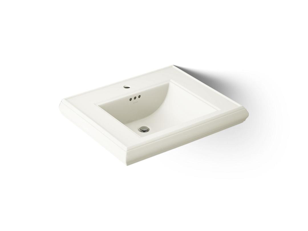 Kohler Memoirs Pedestal/console table bathroom sink basin with single faucet-hole drilling - Biscuit by Kohler