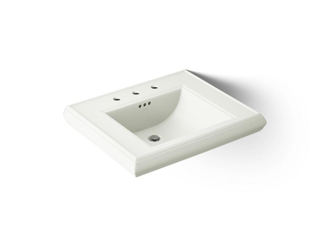 Kohler Memoirs Pedestal/console table bathroom sink basin with 8'' widespread faucet holes - Dune by Kohler