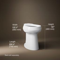 Kohler Highline Tall elongated toilet bowl - White - image 4