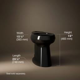 Kohler Highline Tall elongated toilet bowl - Black - image 4