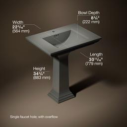 Memoirs Stately 30-3/4'' rectangular pedestal bathroom sink - image 3