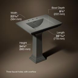 Memoirs Stately 30-3/4'' rectangular pedestal bathroom sink - image 3