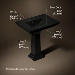 Memoirs Stately 30-3/4'' rectangular pedestal bathroom sink - image 3