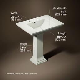 Memoirs Stately 30-3/4'' rectangular pedestal bathroom sink - image 3