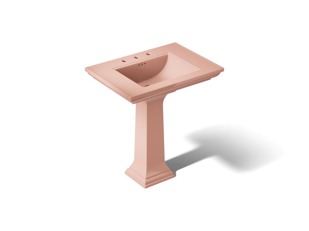 Kohler Memoirs Stately 30-3/4'' rectangular pedestal bathroom sink - 150th Peachblow by Kohler