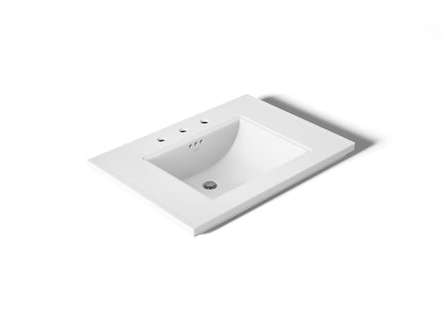 Kohler Memoirs Stately 30'' pedestal/console table bathroom sink - White