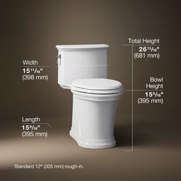 Harken One-piece compact elongated toilet with skirted trapway, 1.28 gpf - image 3