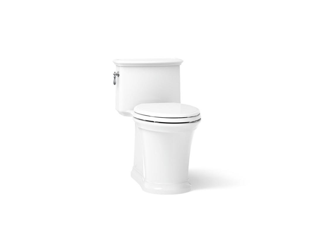 Harken One-piece compact elongated toilet with skirted trapway, 1.28 gpf by Kohler