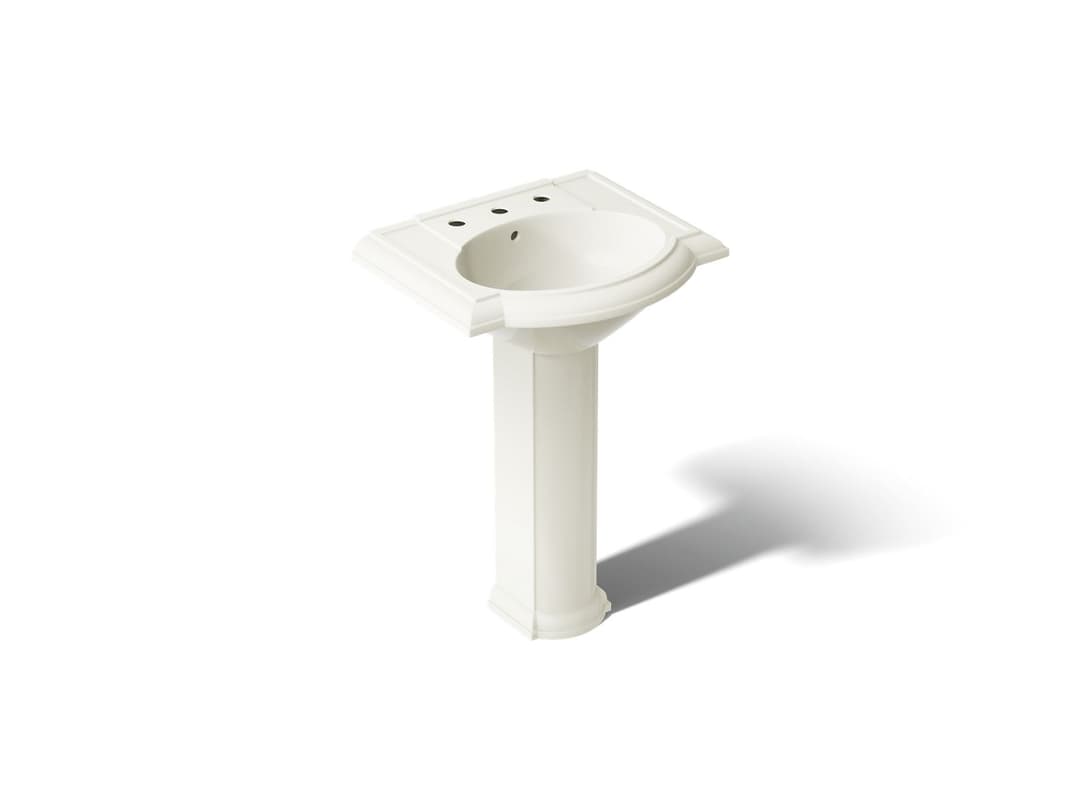 Kohler Devonshire 24-1/4'' rectangular pedestal bathroom sink - Biscuit by Kohler