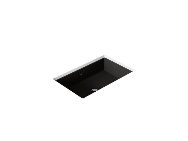 Kohler Kathryn 24'' rectangular undermount bathroom sink - Black