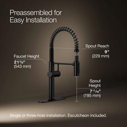Crue Semi-professional kitchen sink faucet with three-function sprayhead - image 3