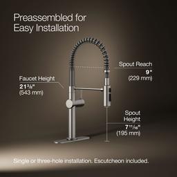 Crue Semi-professional kitchen sink faucet with three-function sprayhead - image 3