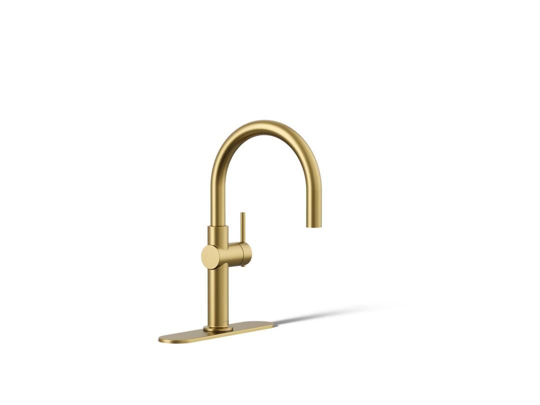 Kohler Crue Single-handle bar sink faucet - Vibrant Brushed Moderne Brass by Kohler