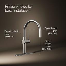 Kohler Crue Single-handle bar sink faucet - Vibrant Stainless - image 3