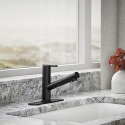 Crue Pull-out kitchen sink faucet with three-function sprayhead - image 2