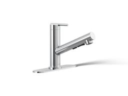 Kohler Crue Pull-out kitchen sink faucet with three-function sprayhead - Polished Chrome - image 1