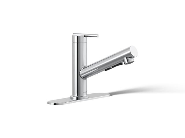 Crue Pull-out kitchen sink faucet with three-function sprayhead