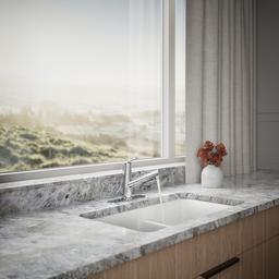 Kohler Crue Pull-out kitchen sink faucet with three-function sprayhead - Polished Chrome - image 4