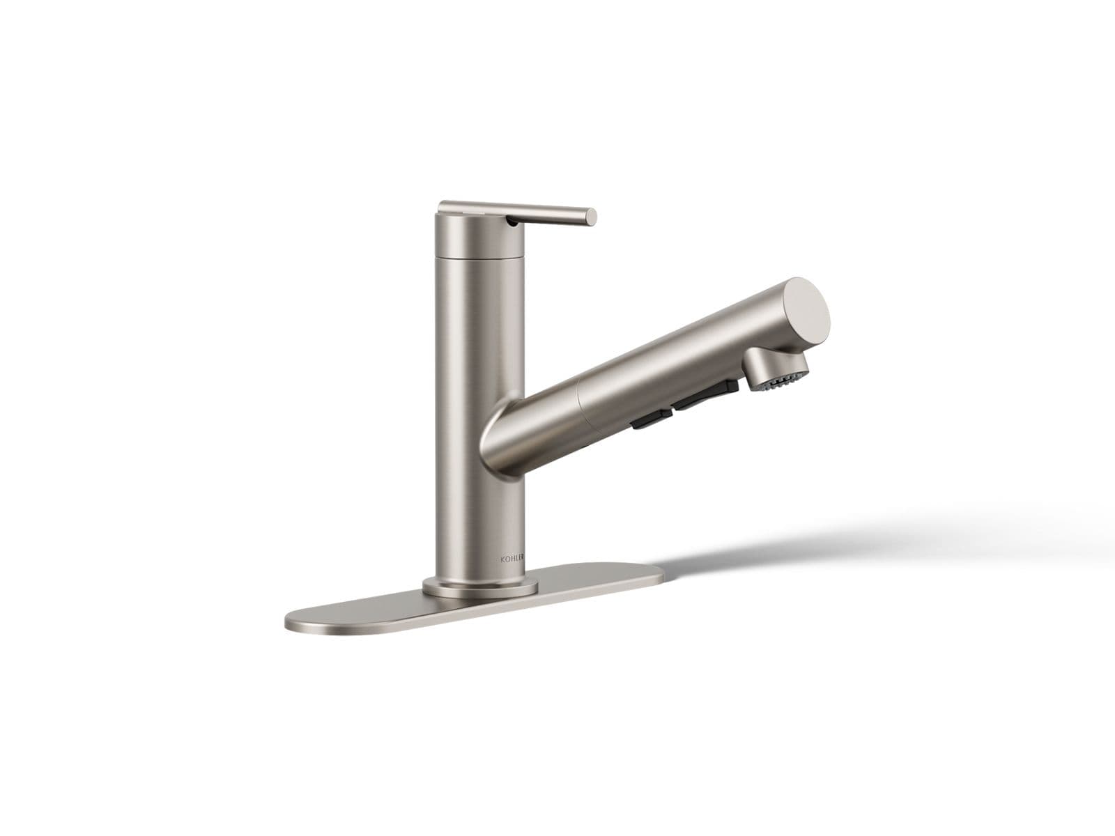 Kohler Crue Pull-out kitchen sink faucet with three-function sprayhead - Vibrant Stainless by Kohler