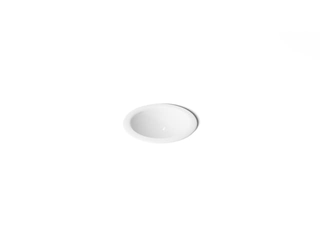 Kohler Compass 13-1/4'' round drop-in/undermount bathroom sink, no overflow - White
