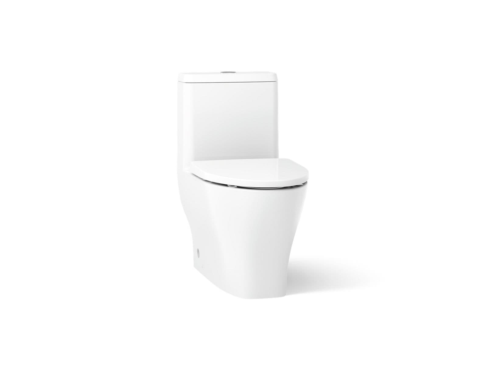 Kohler Reach® One-piece compact elongated toilet with skirted trapway, dual-flush by Kohler