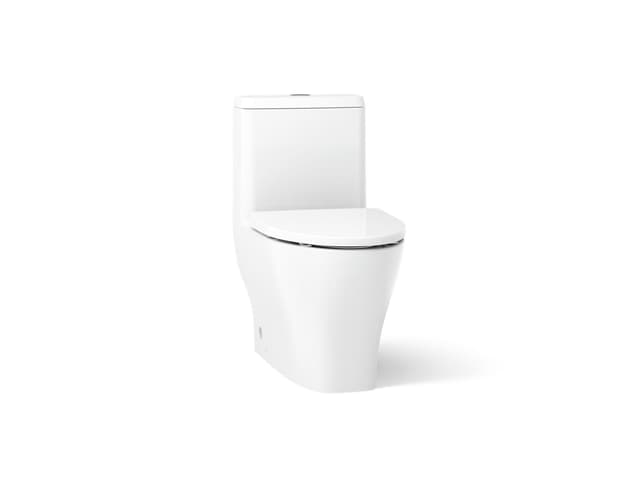 Kohler ReachE Curv One-piece compact elongated toilet with skirted trapway, dual-flush - White