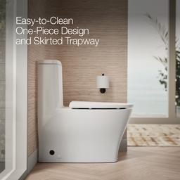 ReachE Curv One-piece compact elongated toilet with skirted trapway, dual-flush - image 4