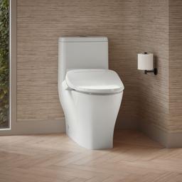 ReachE Curv Hidden cord one-piece compact elongated toilet with skirted trapway, dual-flush - image 2