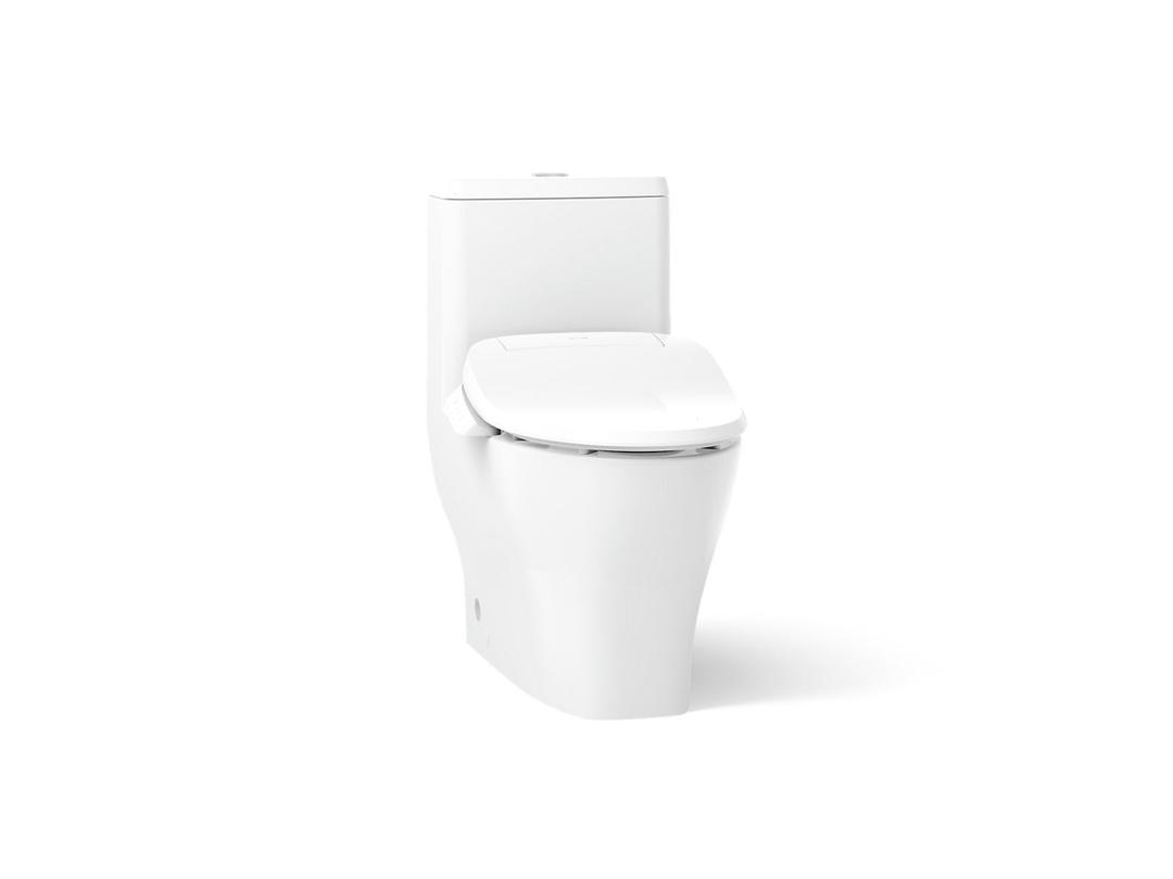 ReachE Curv Hidden cord one-piece compact elongated toilet with skirted trapway, dual-flush by Kohler