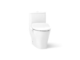 ReachE Curv Hidden cord one-piece compact elongated toilet with skirted trapway, dual-flush - image 1