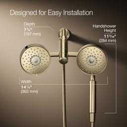 Kohler Purist 2-in-1 multifunction 2.5 gpm shower combo kit - Vibrant French Gold - image 3