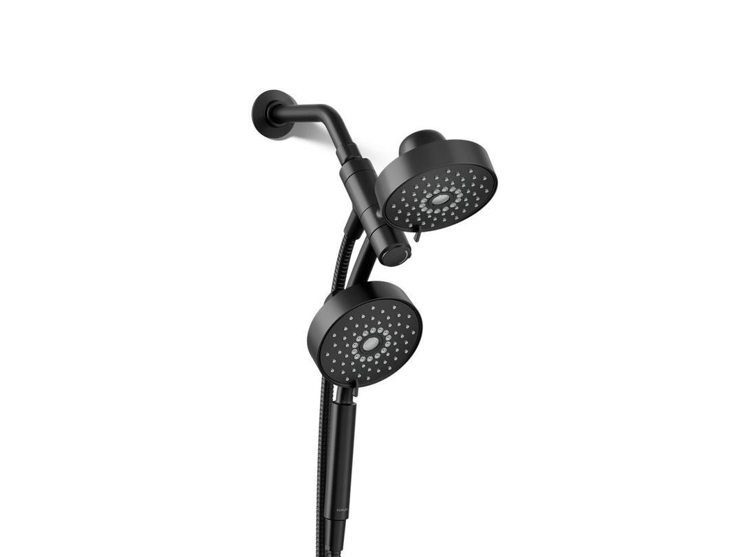 Kohler Purist 2-in-1 multifunction 2.5 gpm shower combo kit - Matte Black by Kohler