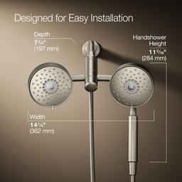 Kohler Purist 2-in-1 multifunction 2.5 gpm shower combo kit - Vibrant Brushed Nickel - image 3