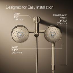 Kohler Purist 2-in-1 multifunction 2.5 gpm shower combo kit - Vibrant Brushed Bronze - image 3