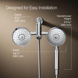 Kohler Purist 2-in-1 multifunction 2.5 gpm shower combo kit - Polished Chrome - image 3