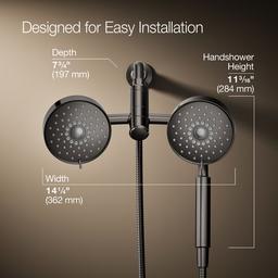Kohler Purist 2-in-1 multifunction 2.5 gpm shower combo kit - Vibrant Titanium - image 3