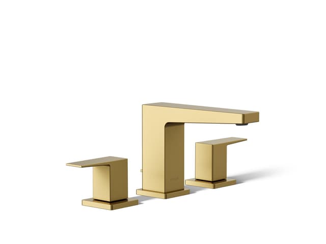 Kohler | Honesty | Widespread Bathroom Sink Faucet - Vibrant Brushed Moderne Brass