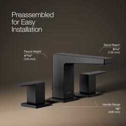Kohler | Honesty | Widespread Bathroom Sink Faucet - Matte Black - image 3