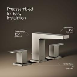 Kohler | Honesty | Widespread Bathroom Sink Faucet - Vibrant Brushed Nickel - image 3