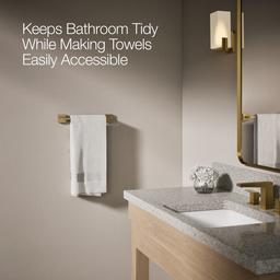 Kohler Square 12'' towel bar - Vibrant Brushed Moderne Brass - image 4