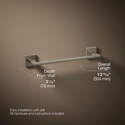 Kohler Square 12'' towel bar - Vibrant Brushed Nickel - image 3